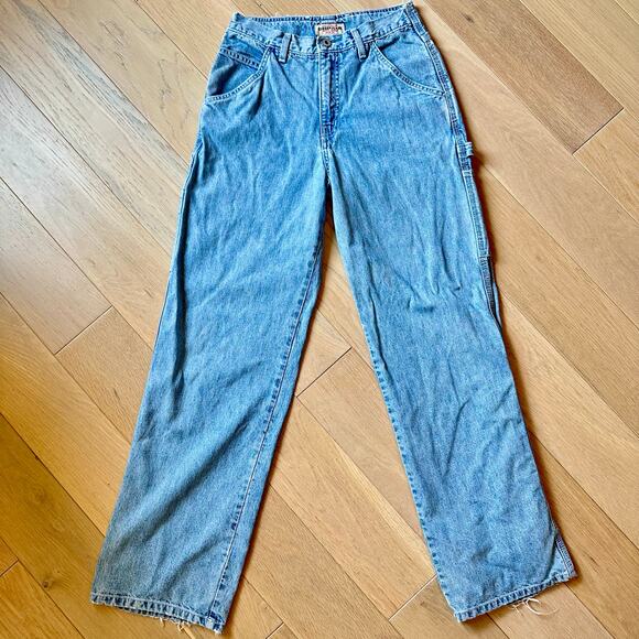 Vintage Guess Baggy Carpenter Jeans Light Wash Size 28 Made in the USA - Picture 3 of 12